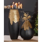 Βάζο ArteLibre Χρυσό Μαύρο Αλουμίνιο 26cm c502207