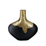 Βάζο ArteLibre Χρυσό Μαύρο Αλουμίνιο 5x30x30cm c502208