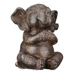  Figure Elephant Synthetic Resin Brown Ποικιλία 3 φορές 10X15X16Cm 10X15X16Cm c502217