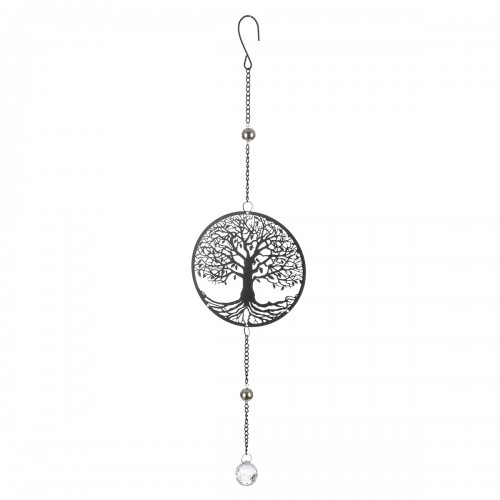  Κρεμάστρα Round Tree Of Life Motif Metal Black 15X3X58Cm 15X3X58Cm c502220