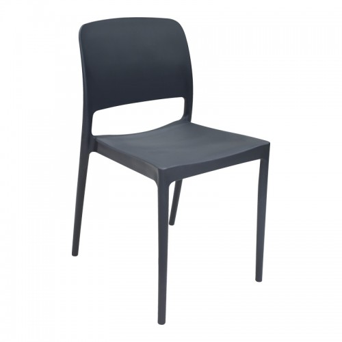 Καρέκλα Fenxy pakoworld pp σε μαύρη απόχρωση 38x42x77εκ c502232