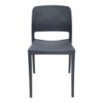 Καρέκλα Fenxy pakoworld pp σε μαύρη απόχρωση 38x42x77εκ c502232