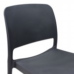 Καρέκλα Fenxy pakoworld pp σε μαύρη απόχρωση 38x42x77εκ c502232