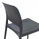 Καρέκλα Fenxy pakoworld pp σε μαύρη απόχρωση 38x42x77εκ c502232