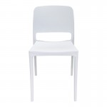 Καρέκλα Fenxy pakoworld pp σε λευκή απόχρωση 38x42x77εκ c502235