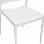 Καρέκλα Fenxy pakoworld pp σε λευκή απόχρωση 38x42x77εκ c502235