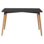 Τραπέζι Natali pakoworld MDF μαύρο-πόδια φυσικό 120x80x76εκ c502239