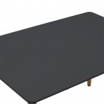 Τραπέζι Natali pakoworld MDF μαύρο-πόδια φυσικό 120x80x76εκ c502239