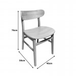 Καρέκλα Lumnia pakoworld rubberwood σε φυσική απόχρωση 46x50x76εκ SET 2τμχ c502266