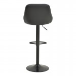 Σκαμπό μπαρ Boronez pakoworld πτυσσόμενο μαύρο pu-με μαύρη βάση 47x49x112εκ SET 2τμχ c502273