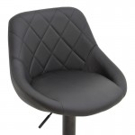 Σκαμπό μπαρ Boronez pakoworld πτυσσόμενο μαύρο pu-με μαύρη βάση 47x49x112εκ SET 2τμχ c502273