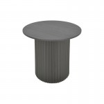 Βοηθητικό τραπέζι Dovel pakoworld mdf σε μαύρη απόχρωση Φ50x45εκ c502274