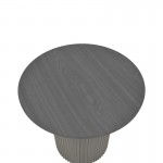 Βοηθητικό τραπέζι Dovel pakoworld mdf σε μαύρη απόχρωση Φ50x45εκ c502274