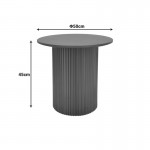 Βοηθητικό τραπέζι Dovel pakoworld mdf σε μαύρη απόχρωση Φ50x45εκ c502274