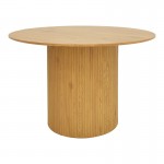 Τραπέζι Karulo pakoworld mdf σε sonoma απόχρωση Φ120x76εκ c502276