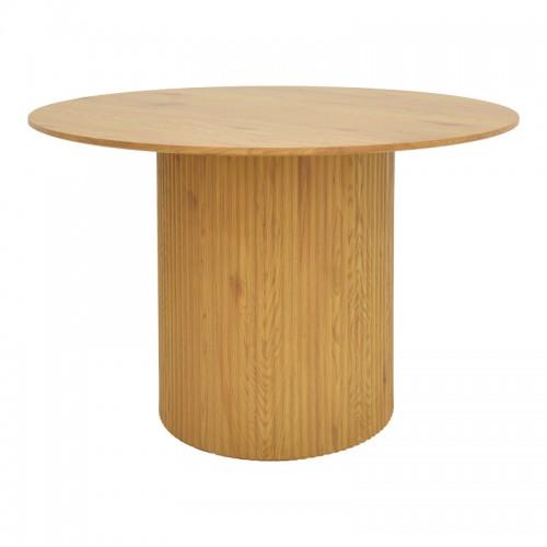 Τραπέζι Karulo pakoworld mdf σε sonoma απόχρωση Φ120x76εκ c502276