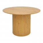 Τραπέζι Karulo pakoworld mdf σε sonoma απόχρωση Φ120x76εκ c502276