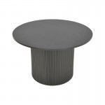 Τραπέζι σαλονιού Dovel pakoworld mdf σε μαύρη απόχρωση Φ70x40εκ c502277