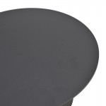 Τραπέζι σαλονιού Dovel pakoworld mdf σε μαύρη απόχρωση Φ70x40εκ c502277