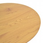 Τραπέζι σαλονιού Dovel pakoworld mdf σε sonoma-μαυρη απόχρωση Φ70x40εκ c502278