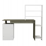 ΓΡΑΦΕΙΟ ΜΕ ΒΙΒΛΙΟΘΗΚΗ ROCHELL ΜΕΛΑΜΙΝΗ OLIVE GREY ΛΕΥΚΟ 146 3x55x128 8Υεκ HM8886 11 c502281