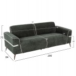 ΣΕΤ ΣΑΛΟΝΙ 2ΤΜΧ 3Θ 2Θ FERIN HM6070 03 ΠΡΑΣΙΝΟ ΥΦΑΣΜΑ ΜΕ ΜΕΤΑΛΛΙΚΑ ΠΟΔΙΑ c502283