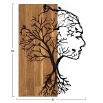 ΔΙΑΚΟΣΜΗΤΙΚΟ ΤΟΙΧΟΥ ΟΨΗ ΓΥΝΑΙΚΑΣ HM4754-ΜΕΤΑΛΛΟ ΜΑΥΡΟ-ΞΥΛΟ 43x3 βάθος x58Υεκ c502285