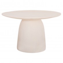 ΤΡΑΠΕΖΙ ΤΡΑΠΕΖΑΡΙΑΣ ΣΤΡΟΓΓΥΛΟ SEPPO HM18154 02 FIBER CEMENT ΛΕΥΚΟ--Φ119 5x75 5Υεκ c502331