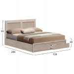 ΚΡΕΒΑΤΙ CAPRI HM665 02 ΜΕ 2 ΣΥΡΤΑΡΙΑ ΜΕΛΑΜΙΝΗ SONAMA ΓΙΑ ΣΤΡΩΜΑ 120x200εκ c502340