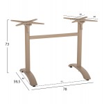 ΒΑΣΗ ΔΙΣΤΗΛΗ ΜΕ ΑΝΑΔΙΠΛΟΥΜΕΝΟΥΣ ΣΤΑΥΡΟΥΣ HM468 25 ΚΑΠΟΥΤΣΙΝΟ ΑΛΟΥΜΙΝΙΟ 78x59 5x73Υ c502342
