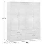 ΝΤΟΥΛΑΠΑ 4ΦΥΛΛΗ REINA ME 4 ΣΥΡΤΑΡΙΑ HM21258 ΜΕΛΑΜΙΝΗ ΣΕ ΛΕΥΚΟ 160x42 5x180 5Υεκ c502349