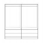 ΝΤΟΥΛΑΠΑ 4ΦΥΛΛΗ REINA ME 4 ΣΥΡΤΑΡΙΑ HM21259 ΜΕΛΑΜΙΝΗ ΓΚΡΙ-SONAMA 160x42x180Υεκ c502350