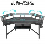 Gaming Γραφείο - Eureka Ergonomic ERK-AED-E70B-V4 180x60x75εκ c502367