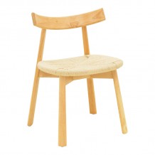 Καρέκλα Clareta pakoworld rubberwood-σχοινί σε φυσική απόχρωση 53x55x79εκ c502400