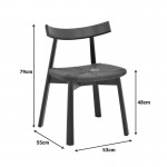 Καρέκλα Clareta pakoworld rubberwood-σχοινί σε φυσική απόχρωση 53x55x79εκ c502400