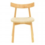 Καρέκλα Clareta pakoworld rubberwood-σχοινί σε φυσική απόχρωση 53x55x79εκ c502400