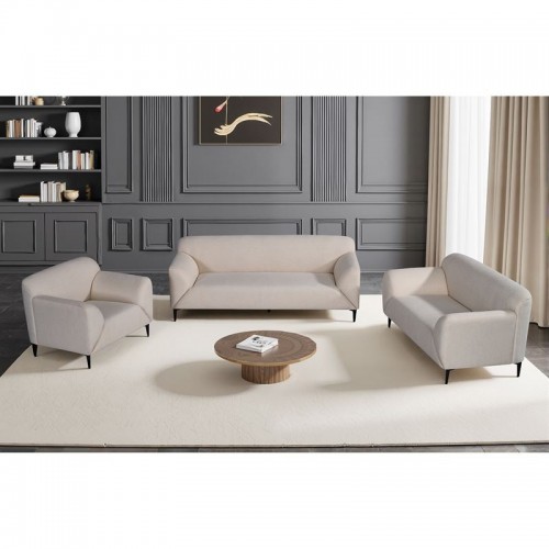 VICTORIA Set Σαλόνι-Καθιστικό Πολυθρόνα-2Θέσιος-3Θέσιος Ύφασμα Μπεζ c502481