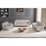 VICTORIA Set Σαλόνι-Καθιστικό Πολυθρόνα-2Θέσιος-3Θέσιος Ύφασμα Μπεζ c502481