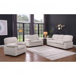 VEGAS Set Σαλόνι - Καθιστικό Πολυθρόνα-2Θέσιος-3Θέσιος Ύφασμα Κοτλέ Μπεζ c502482