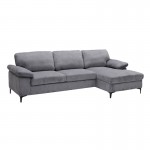 CYRIL Καναπές Αριστερή Γωνία Ύφασμα Κοτλέ Γκρι c502483