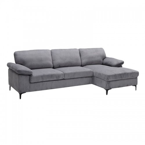 CYRIL Καναπές Αριστερή Γωνία Ύφασμα Κοτλέ Γκρι c502483