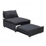 FRANNIE Πολυθρόνα Καρέκλα - Κρεβάτι Σαλονιού-Καθιστικού Ύφασμα Σκούρο Γκρι c502484