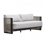 BOSTON Living Set Σαλόνι Καθιστικό Κήπου - Βεράντας Alu Ανθρακί - Μπεζ c502485