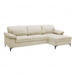 CYRIL Καναπές Αριστερή Γωνία Ύφασμα Κοτλέ Μπεζ c502488