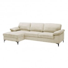 CYRIL Καναπές Δεξιά Γωνία Ύφασμα Κοτλέ Μπεζ c502489