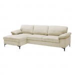 CYRIL Καναπές Δεξιά Γωνία Ύφασμα Κοτλέ Μπεζ c502489