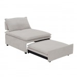 FRANNIE Πολυθρόνα Καρέκλα - Κρεβάτι Σαλονιού-Καθιστικού Ύφασμα Μπεζ c502490