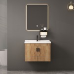 IDEA-3 Set Έπιπλο Κρεμαστό Μπάνιου Φυσικό Καθρέπτης LED Πάγκος με Νιπτήρα και Μπαταρία c502492