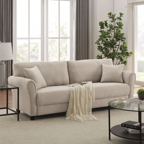 BRITAIN Καναπές 3-θέσιος Σαλονιού - Καθιστικού Ύφασμα Μπεζ c502494