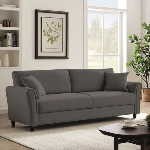 BRITAIN Καναπές 3-θέσιος Σαλονιού - Καθιστικού Ύφασμα Γκρι c502495